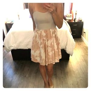 Silhouette Tan/Floral Dress